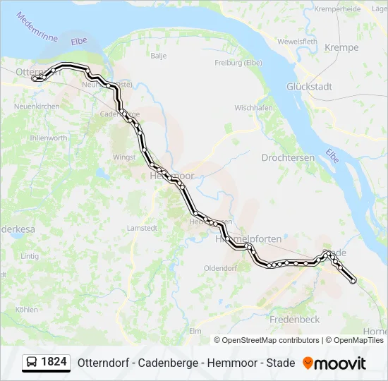 1824 Bus Line Map