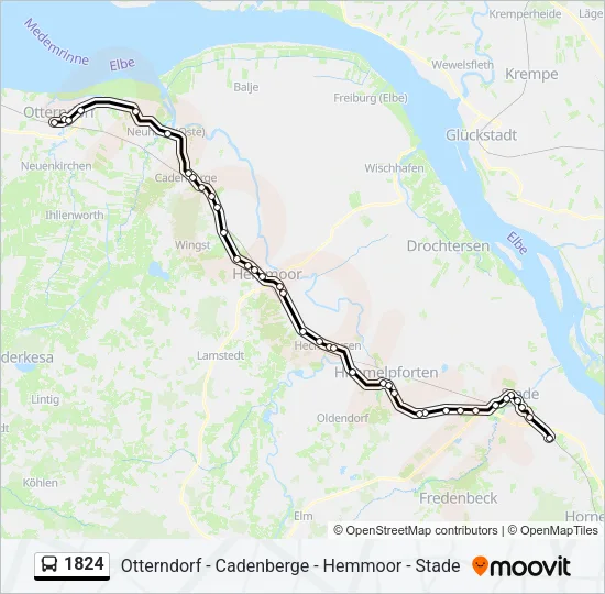 1824 Bus Line Map