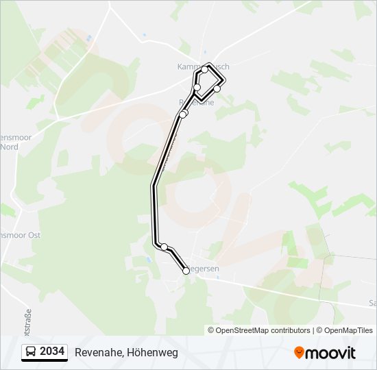 2034 bus Line Map