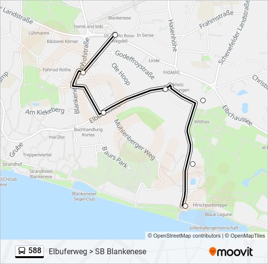 588 bus Line Map