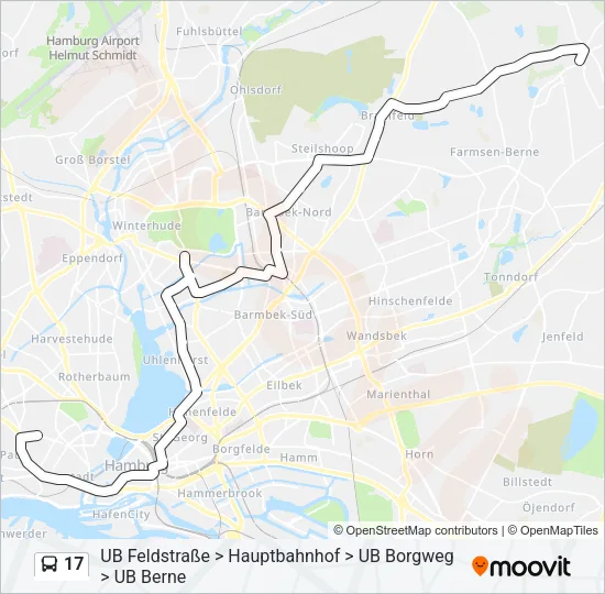 Автобус 17: карта маршрута