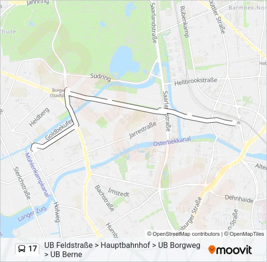 17 Bus Line Map