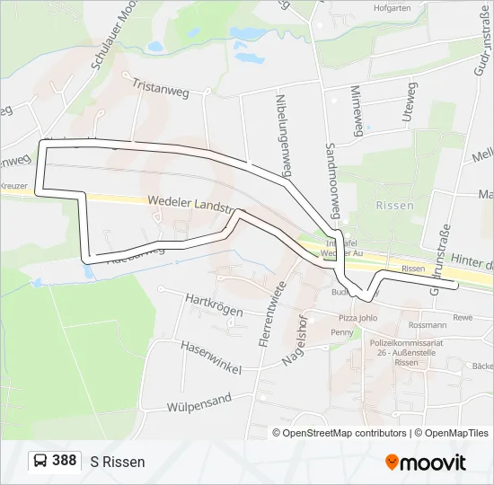 388 Bus Line Map