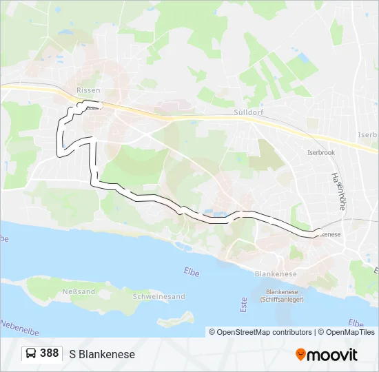 388 Bus Line Map