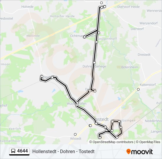 4644 bus Line Map