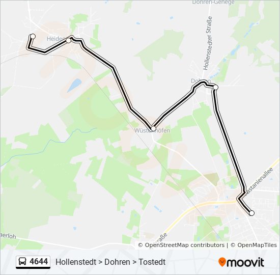 Автобус 4644: карта маршрута