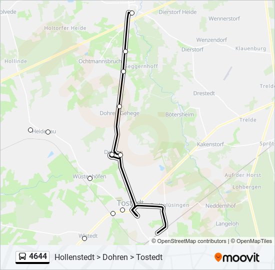 4644 bus Line Map