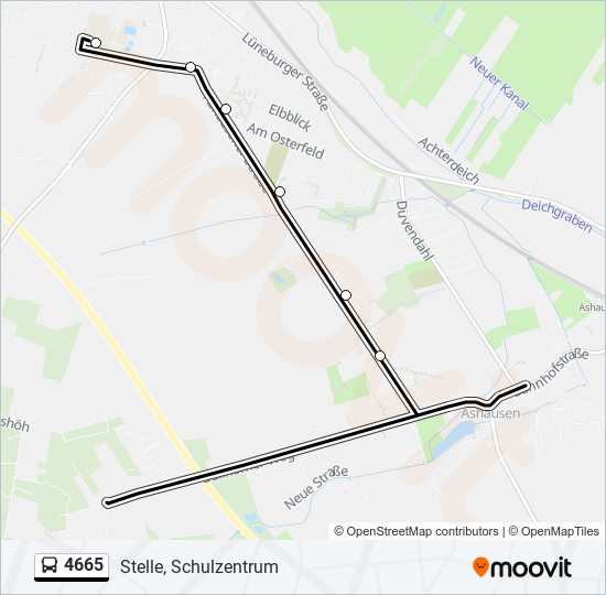 4665 bus Line Map