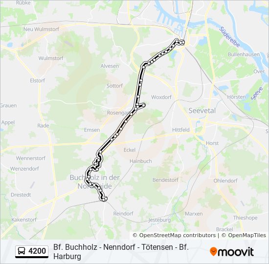 Автобус 4200: карта маршрута