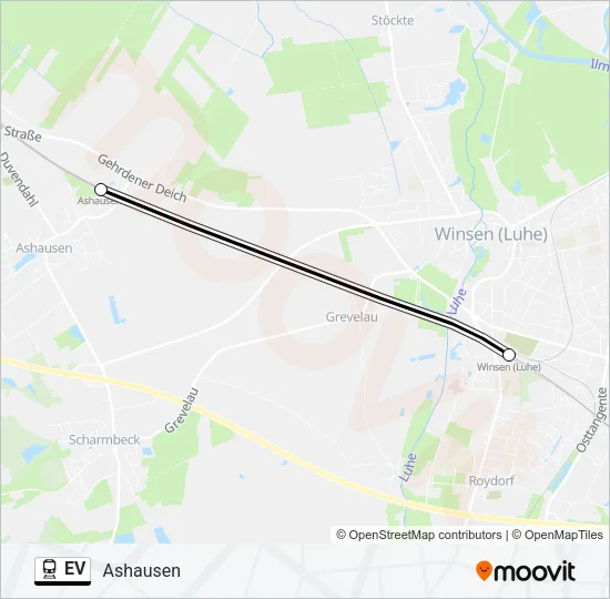EV Train Line Map
