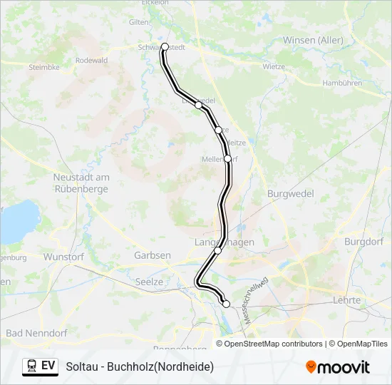 EV Train Line Map