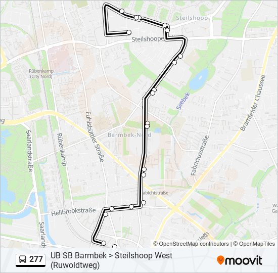 277 bus Line Map