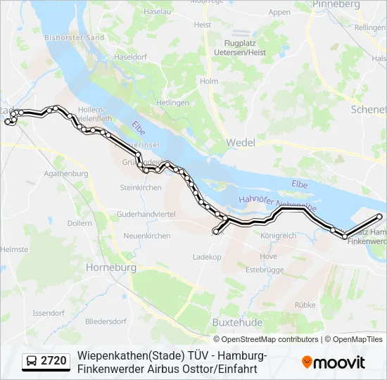 Автобус 2720: карта маршрута