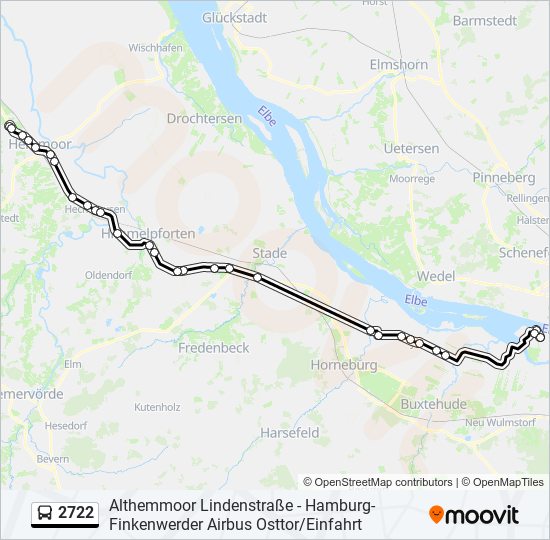 Автобус 2722: карта маршрута