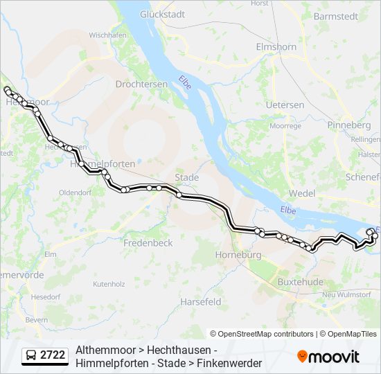 Автобус 2722: карта маршрута