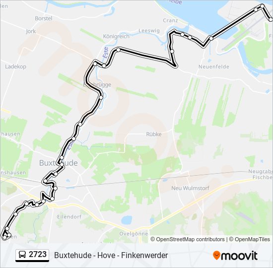 Автобус 2723: карта маршрута