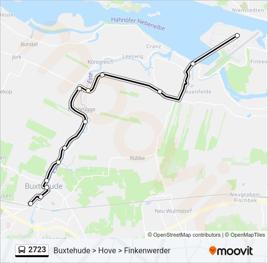 Buslinie 2723 Karte