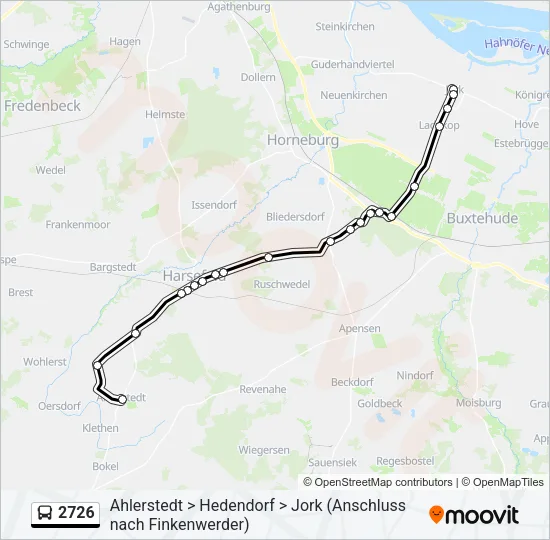 Автобус 2726: карта маршрута