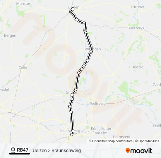 RB47 Train Line Map
