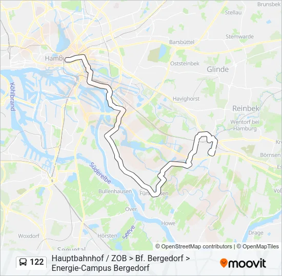 Автобус 122: карта маршрута