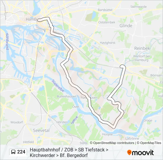 224 Bus Line Map