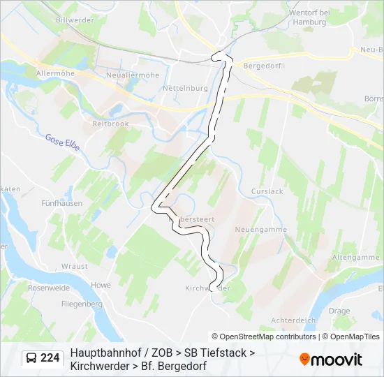 224 Bus Line Map