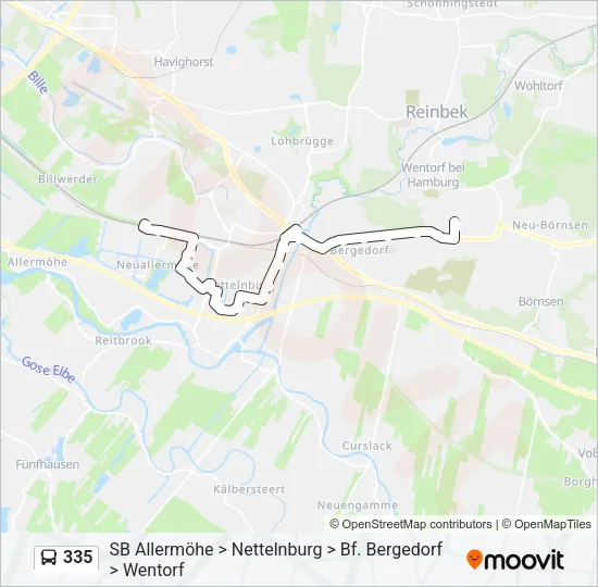 335 Bus Line Map