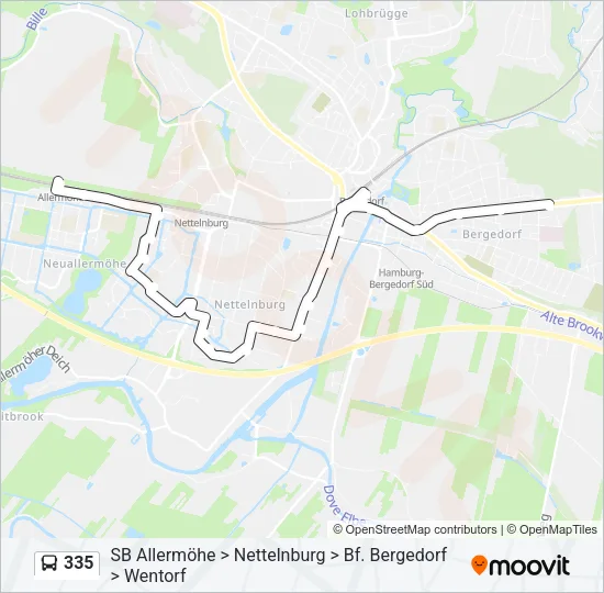 Автобус 335: карта маршрута