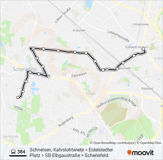 384 bus Line Map