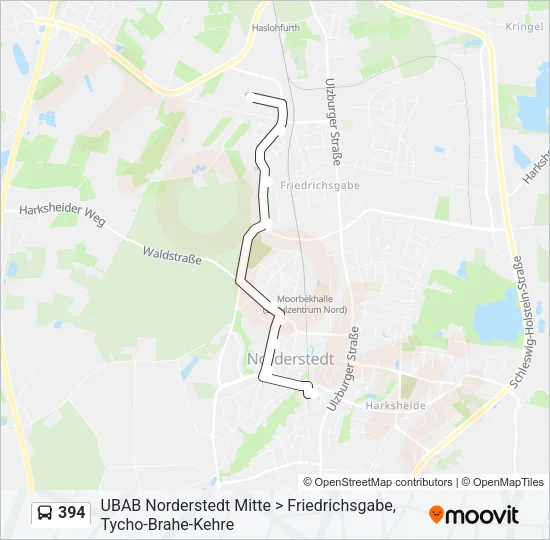 394 Bus Line Map