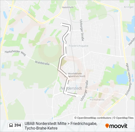 394 Bus Line Map