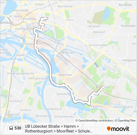 Автобус 530: карта маршрута