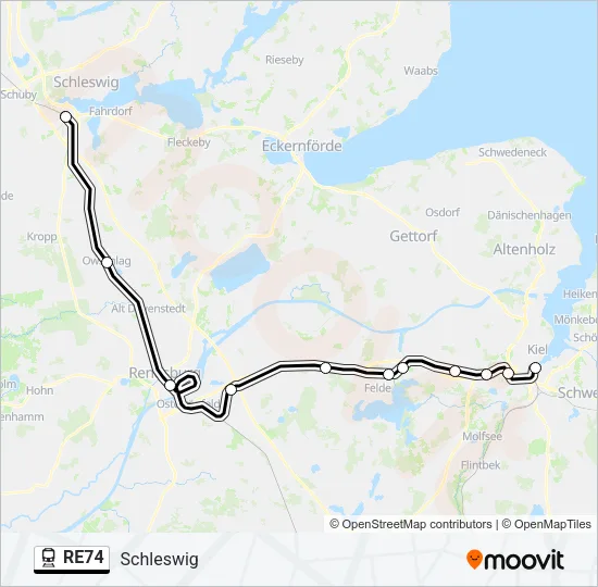 RE74 Train Line Map