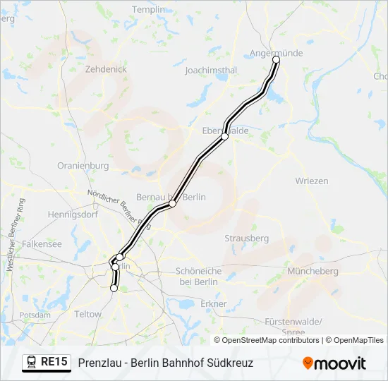 RE15 Train Line Map