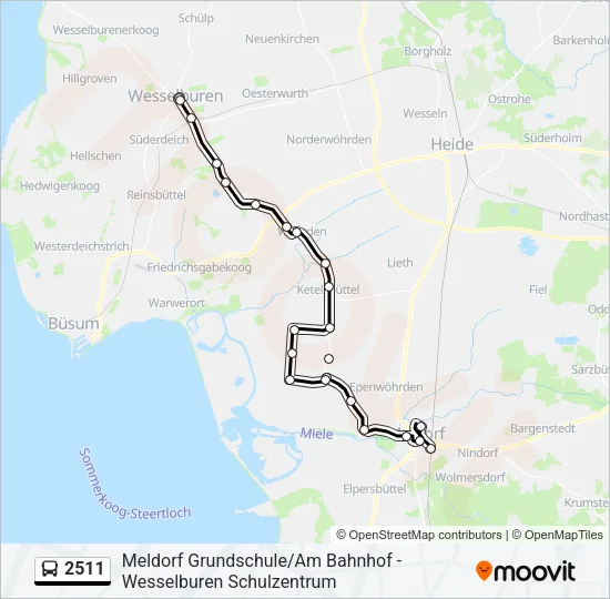 2511 Bus Line Map