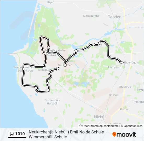 1010 Bus Line Map