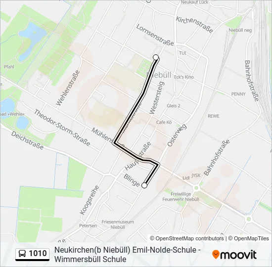 1010 Bus Line Map