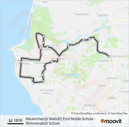 1010 Bus Line Map