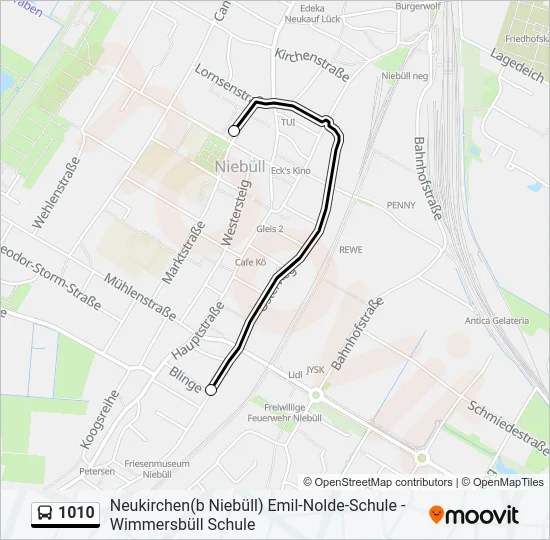1010 Bus Line Map