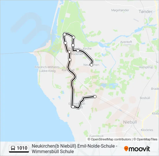1010 Bus Line Map