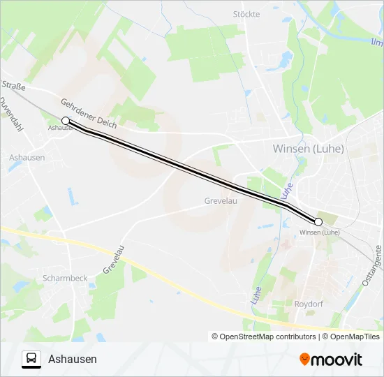 RB31-SEV Bus Line Map