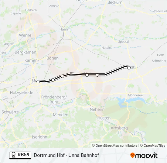 RB59 Train Line Map