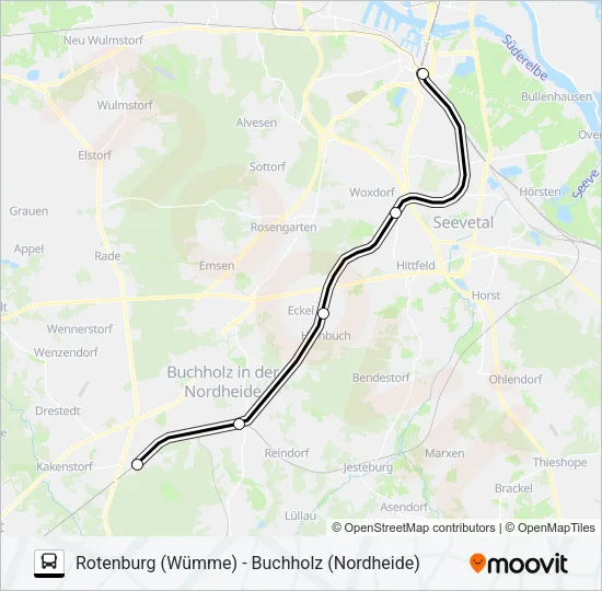 RB41-SEV Bus Line Map