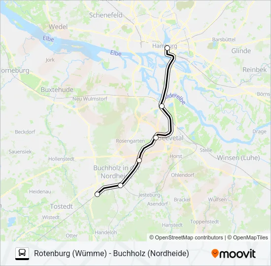 RB41-SEV Bus Line Map
