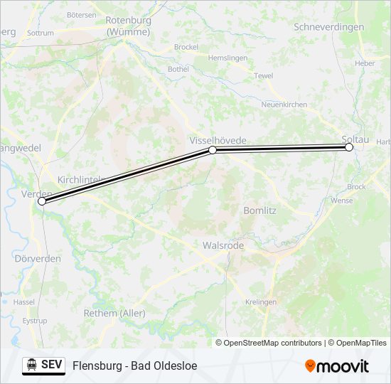 SEV S-Bahn Line Map