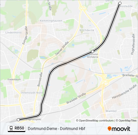 RB50 train Line Map