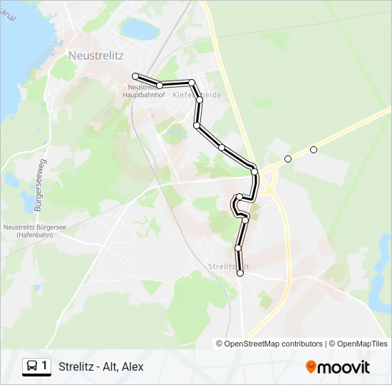 1 Bus Line Map