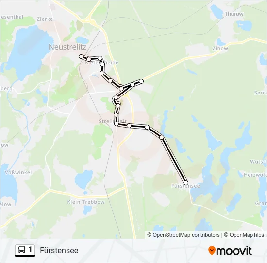 1 Bus Line Map