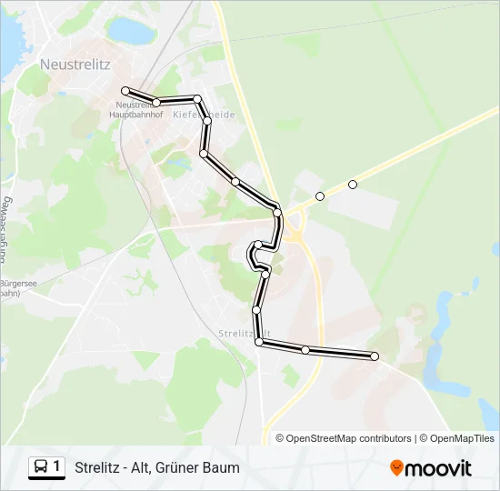1 Bus Line Map