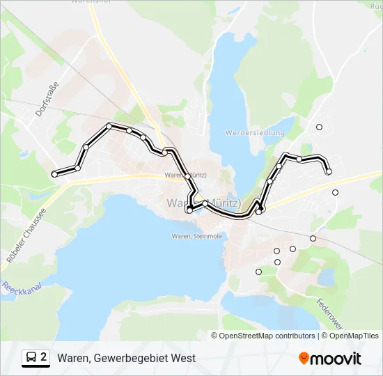 2 Bus Line Map